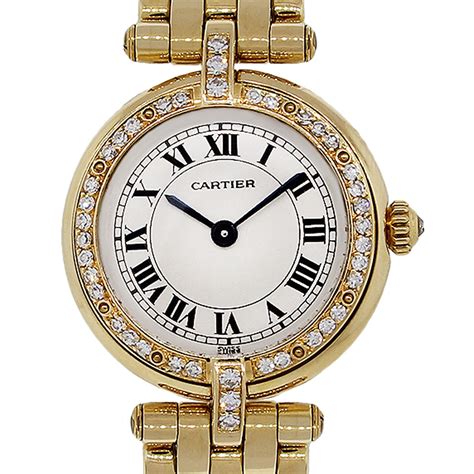 cartier gold watch women|cartier women's watch with diamonds.